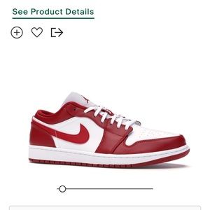 Jordan 1 low gym red white 8